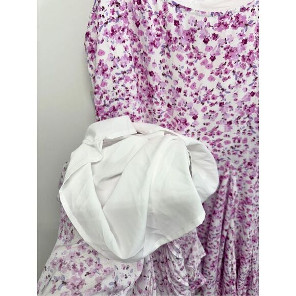 AQUA Mini Dress Size Medium Spaghetti Strap Floral Pink White NEW - Picture 7 of 9